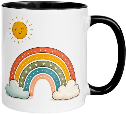 Regenbogen Tasse | Gute Laune | Sonne Sonnenschein Sonnenstrahlen | Wolken