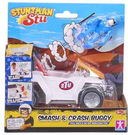 Stuntman Stu Smash and Crash Buggy Break apart stunt set with ejectable parts toys Stunt toys