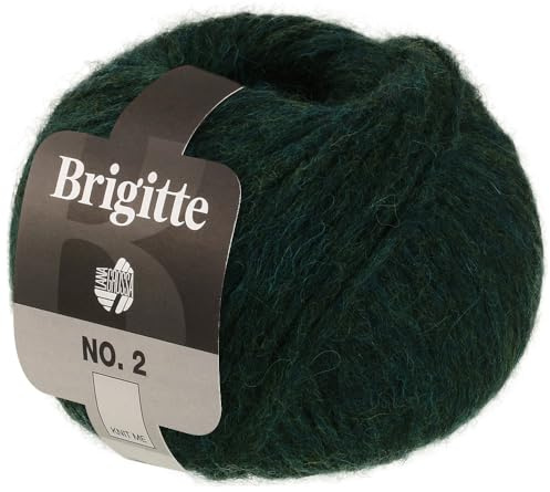 LANA GROSSA Brigitte Nr.2 | Edle Netzgarnstruktur aus Alpaka und Baumwolle | Handstrickgarn aus 47% Alpaka, 45% Baumwolle & 8% Schurwolle | 50g Wolle zum Stricken & Häkeln | 140m Garn FB 73