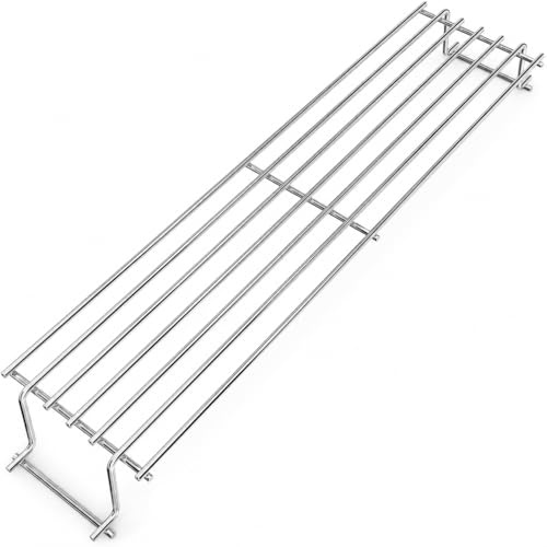 Uniflasy 7641 Warmhalterost Grill 63.5cm für Weber Spirit I&II 300, 700/900 | 63,5x12,7x5,8 cm, für Weber E310 E320 E330 S310 S320 S330 Spirit Ersatzteile, zusätzlicher Warmhalteplatz, Edelstahl