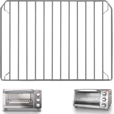 GWYSY Countertop Toaster Oven Accessories for BLACK DECKER 8 Slice Extra Wide Convection Toaster Oven, 16.5×11.5 IN Stainless Steel Toaster Oven Replacement Parts Baking Rack Wire Rack