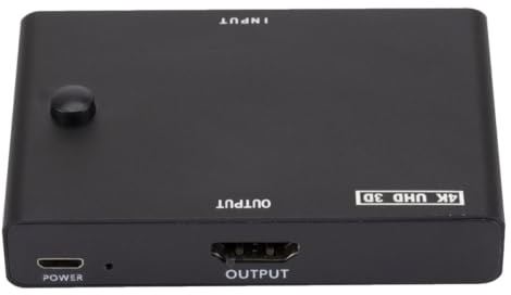 3 in 1 Out 4k 30hz Abs Video Wahlschalter für Tv Stab und PC | 3d, 1080p bis 480p Unterstützung, Lossless Transition, Schwarzes Gehäuse, Breite Gerätekompatibilität