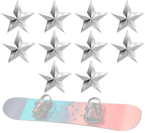 Siuwddee Pedana Stomp Pad per Snowboard | 10 Pezzi Antiscivolo per Stagione Invernale | Pedane Stomp per Snowboard Pentagram,per Snowboarder Professionisti Appassionati Donne Uomini Adulti Ragazzi
