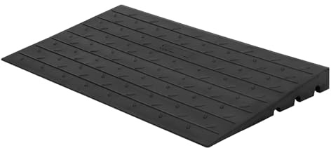Rubber Threshold Ramp 4cm (1.5 Inch) Rise, Heavy Duty Wheelchair Ramp for Doorways, Solid Rubber Kerb Ramp for Mobility Scooters, UPVC Doors, Driveways & Steps, 1134kg Capacity (110x33x4cm)