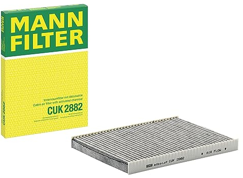 MANN-FILTER CUK 2882 Innenraumfilter/Kabinenluftfilter - Pollenfilter mit Aktivkohle - für Pkw + Transporter