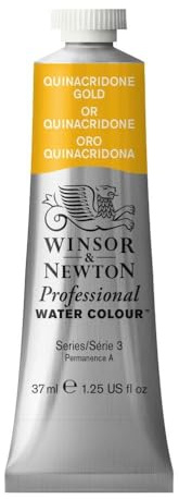 Winsor & Newton 37 ml Professional Water Colour Tube, Quinacridone Gold