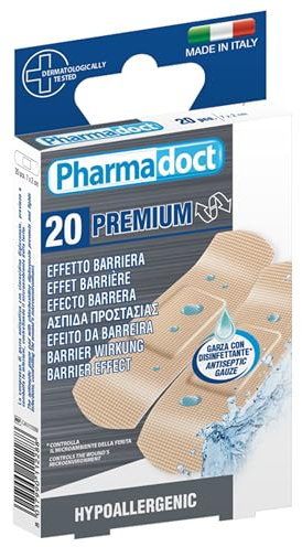Pharmadoct Plasters with Haemostatic Gauze - 12 boxes of 20 plasters