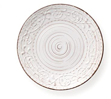 Brandani 55960 piatto piano bianco Serendipity stoneware diametro cm 27,5