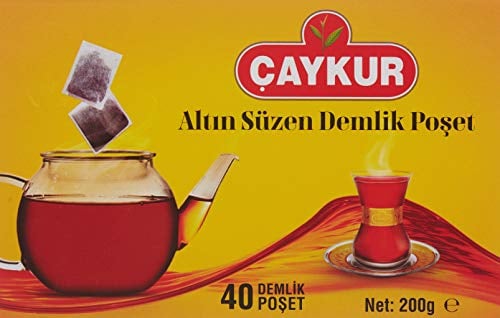 Caykur Schwarzer Tee, 40 Teebeutel für die Teekanne, 3er Pack (3 x 200 g)