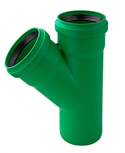 Ostendorf kg 2000 DN-Trennung 200/200/45 Grad Schlauch für Regenrinne Ablaufschlauch für Regenrinne grün