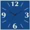 ARTLAND Wanddeko Wanduhr ohne Tickgeräusche Alu Funkuhr 30x30 cm Quadratisch Lautlos 4 Ziffern Farbig Schlichtes Design Blau S7KA