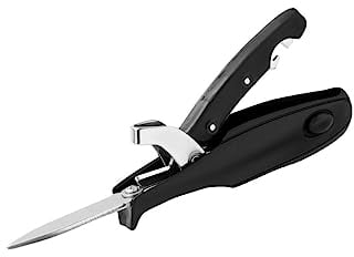 FM Professional 22271 Couteau à huîtres, Couteau huitre, ouvre huitres, Couteau a huitres, Couteau à huitres, Couteau specifique, Acier Inoxydable, Plastique, 18,5 cm