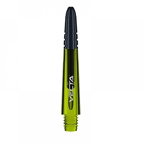 WINMAU Dart Shaft - Vecta Polycarbonat Dartschäfte - 1 Set pro Packung (insgesamt 3 Dart-Schäfte) - Professionelles Dartzubehör - Grün & Schwarz Medium Schäfte