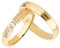 Ardeo Aurum Trauringe Damenring und Herrenring aus 375 Gold Gelbgold mit Zirkonia Eheringe matt Paarpreis