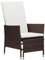 Tidyard Garten-Liegestuhl mit Auflagen Liegestuhl Relaxliege Sonnenliege Gartenliege Holzliege Strandliegestuhl Outdoor Möbel Gartenmöbel Poly Rattan Braun