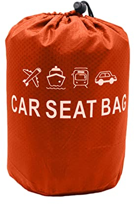 Autositz-Reisetasche, strapazierfähiger, leicht zu tragender Flugzeug-Gate-Check-Taschen-Rucksack, wasserdichte Kinderwagentasche mit gepolsterten verstellbaren Riemen für Autositze Babyschalen Sitzer