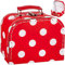 Koffer/Kinderkoffer - Verschiedene Motive frei wählbar - KLEIN - Punkte rot & weiß - 16 cm - Pappkoffer - Puppenkoffer - ideal für Spielzeug und als Geldges..