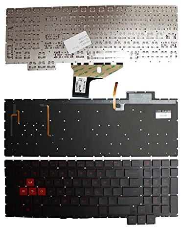 Power4Laptops Royaume-Uni Rétro-éclairé Noir Clavier pour Ordinateur Portable (PC) de Remplacement Compatible avec HP Omen 15-ce004nq