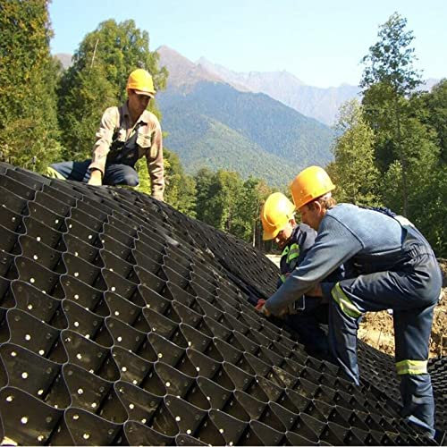 MLYY Kiesgitter Kiesmatten Kieswaben Geocell Ground Grid Stabilizer – Kies-Hang-Schutz für Terrassen/Schuppen/Wege/Parkplätze, 5 cm hohes, strapazierfähiges Geo-Gitternetz