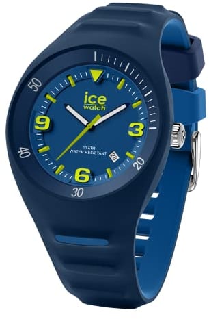 ICE-WATCH - P. leclercq Blue Lime - Montre Bleue pour Homme avec Bracelet en Silicone - 020613 (Medium)