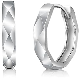 Immobird Creolen Silber 925 Unisex Ohrringe Herren Damen Creolen 14mm Klein Schlafen Kreolen