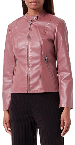 ONLY Damen Onlnewmelisa Faux Leather Jacket Cc OTW Jacke, Rose Brown, L