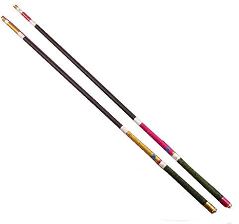 Canna da pesca ultra leggera e super dura 19 Tune ad alto tenore di carbonio telescopica canna da carpa nera, oro, 3,6 m, nome taglia: 5,4 m, nome colore: rosa (colore: oro, dimensioni: 5,4 m)