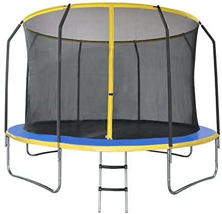 Panana 8ft / 10ft / 12ft / 14ft Outdoor Trampoline with Safety Enclosure Netting and Ladder for Kids Adults Space Hopper Exercise Fitness Indoor Gym Patio Garden Park
