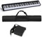 GYMAX 88 Keys Digital Piano, Portable Keyboard Piano with Bluetooth, MP3/USB/MIDI, Sustain Pedal & Carrying Bag, Full-size Electronic Keyboard for Beginners Kids Adult