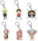 One Piece Schlüsselanhänger, One Piece Anhänger, 6PS Anime Schlüsselanhänger, Ruffy Chopper Schlüsselanhänger, One Piece Merch, Schlüssel Anhänger Personalisiert, Keychain Geschenke für Anime Fans