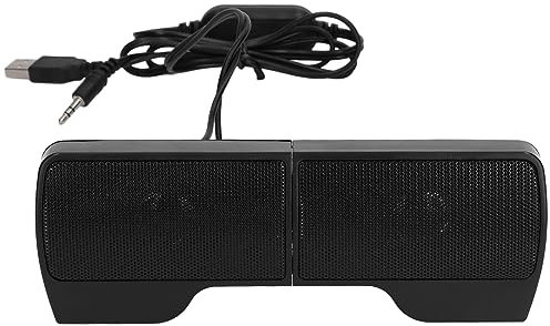 Gavigain Computer-Lautsprecher für Laptop, Monitor-Soundbar, Computer-Lautsprecher mit Subwoofer und Clip, USB-Computer- oder Laptop-Stereo-Sound-Lautsprecher für Monitor, Notebook, Tablets