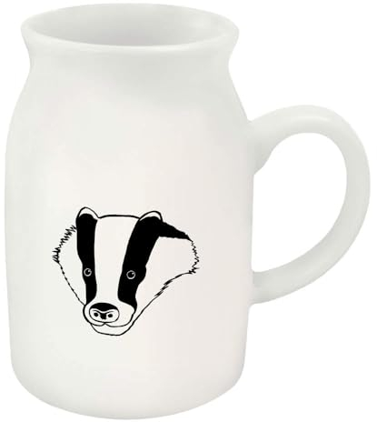 Azeeda 300ml 'Badger Face' Ceramic Milk Jug (MJ00001834)