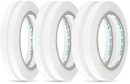 JSMTKJ 6 Rollen Doppelseitiges Klebeband, Selbstklebeband, Praktisch Starken Klebeband zum Nähen, Basteln, Handarbeiten, 30 Meter pro Rolle (Breite: 8mm/ 10mm/ 12mm)