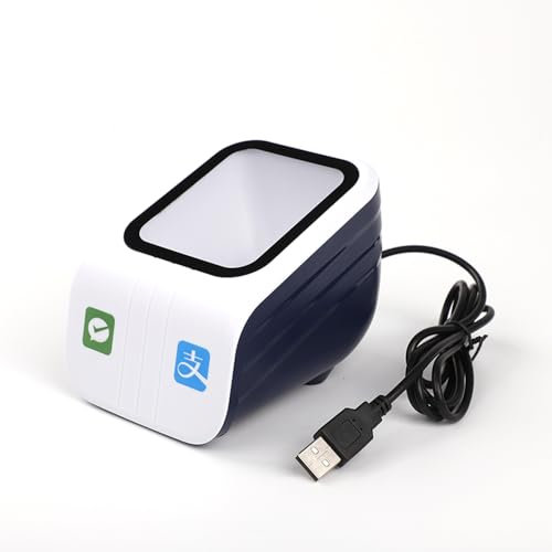 Docooler QR Desktop-Barcode-Scanner, Auto-Sensor, großes Fenster, Barcodeleser, mobiler Zahlungscode-Scan-Box für Supermarkt, Einzelhandel, Geschäft, Restaurant