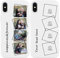 Yoedge Personalized Phone Case for iPhone XS Max 6.5, with Your Own 4 Photo Picture Text Self Designed Protective Cases, Soft TPU Silicone Shockproof Custom Cover, for Girls Women White