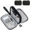 FYY Travel Accessories Organiser Bag for Electronics - Double-Layer Travel Cable Organiser Bag Pouch Waterproof All-in-One Carry Travel Bag for Cable, Cord, Charger, Phone, Hard Disk S-Black