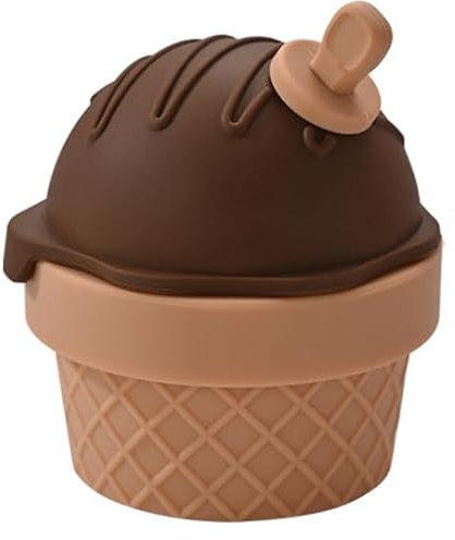 Silicone Ice Ball Molds Ice-cream shap Round Makers with Lids for Cocktails, Bourbon, and Drinks Jelly,ice-cream Food Grade and BPA Free (1, Chocolate)