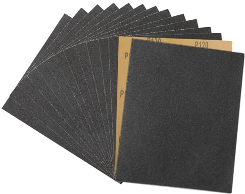 STEBRUAM 15Stk 120 Körnung Schleifpapier Nass Trocken Sandpapier 230x280mm | 9 x 11 Zoll Nassschleifpapier,Fein Schleifpapier für Auto Holzmöbel Metall und Möbel