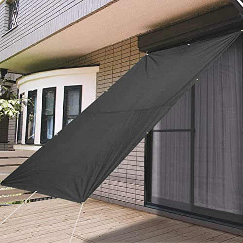 Toldo con bridas de nylon, ideal para terraza, balcón, piscina y jardín, gris oscuro, 3 x 9 m