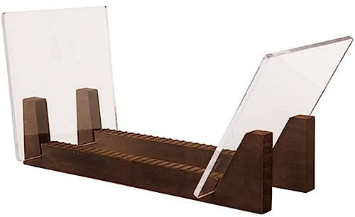 FutureHight Supporto per dischi in vinile con grande capacità, estremità in acrilico, supporto per esposizione, album in vinile LP