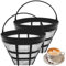 Veesper Filtros de café Reutilizables 2pcs 8-12 Taza de filtros de Canasta de Nylon de Malla Fina con Mango, Filtro de café sin BPA para Fabricantes y cervecerías de máquinas