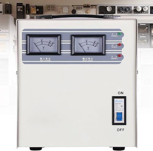 XCSCUK Stabilizzatore di Tensione elettronico, stabilizzatore di Tensione Completamente Automatico da 220 V, Alimentatore stabilizzato CA, per TV per Computer Frigorifero (3KVA)
