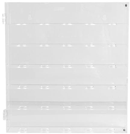 Amagogo Golfball-Vitrine, Acryl-Kollektion, 6 Regale, transparente Aufbewahrungsbox, zum Schutz des Golfball-Vitrine, L