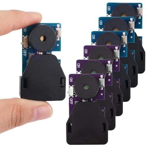 6 Pack Cricket Noise Maker Prank, Hidden Sound Prank Box with 6 Annoying Sounds Funny Chirping Beeping Device Gag Toy for Adults Kids Office Home School Car & Party (Purple+ Blue)