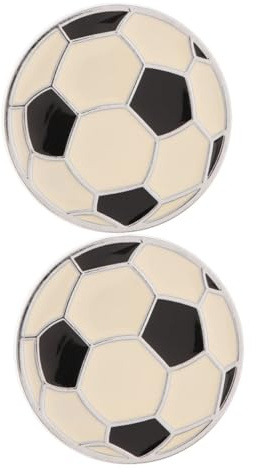 Cabilock 2pcs Metal Soccer Car Stickers Football Badge Decal Decorative Bumper Sticker Tailgate DIY Car Rear Decoration for Football Fans Trucks Suvs