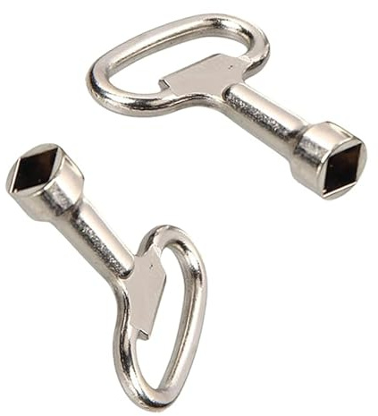 2 Stück Vierkantschlüssel Steckschlüssel 8mm,4 Kant Universal Schaltschrankschlüssel,Metall Wasserhahn,Außenwasserhahn,Heizung Entlüftungsschlüssel,für Elektrokasten Heizkörper Gas Stromzähler