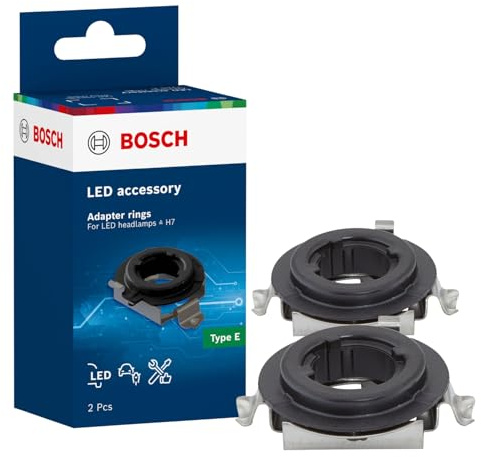 Bosch LED Adapterringe Typ E zur Nachrüstung von H7-LED Powerlight+ in Halogen-Scheinwerfern, 2 Stück