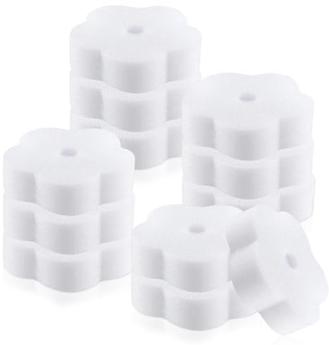 XIABYAYU 12 PCS Eponge Absorbante Piscine, Forme de Fleur Eponge Absorbante Spa, Absorbeur Ecume Piscine, Il Absorbe La Graisse Et La Saleté, Convient Aux Jacuzzis, Piscines Et Spas