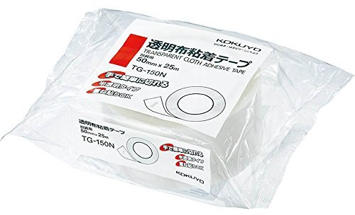 Kokuyo transparent cloth adhesive tape 50mm x 25m TG-150 (japan import)