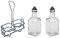 6 oz. (Ounce) Tabletop Oil and Vinegar Cruet Glass Bottle Bottles Cruets Dispenser w/Chrome Plated Caddy Holder, Two (2) Cruet Bottles by Update International